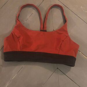 Size 8 Red and Black Lululemon Sports Bra